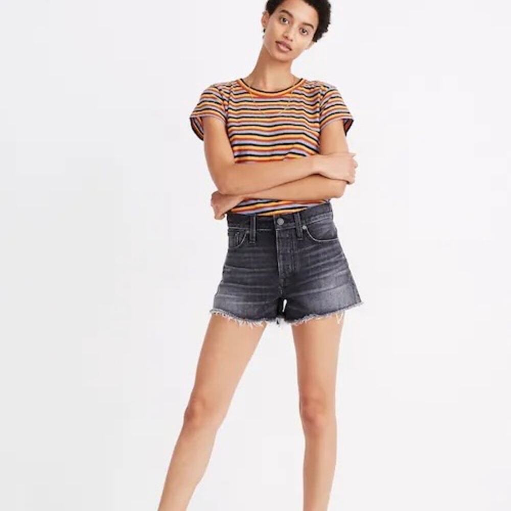 MADEWELL Relaxed Denim Shorts Faded Black 27